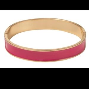 Elegant Pink and Gold Bangle Bracelet
